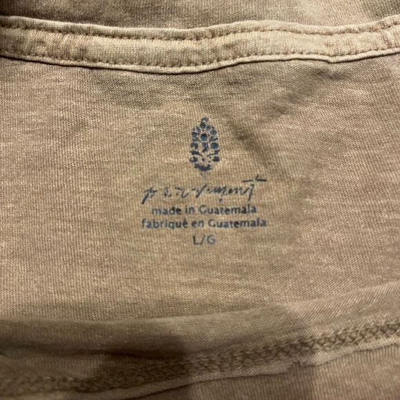 Free People FP Movement Tan Women's Top cropped boxy size large trendy - Picture 8 of 8